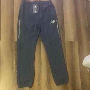 New Balance Navy Track Pants with Logo